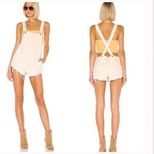 NWT Free People Distressed June Overall Shortalls